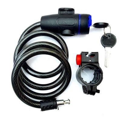 ป้องกันการขโมยจักรยานยนต์ ความปลอดภัยล็อค สแตนเลส สายโค้ลสําหรับปราสาท มอเตอร์ไซค์จักรยานยนต์ MTB จักรยานยนต์ที่มี 2 กุญแจ