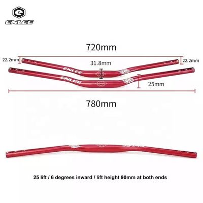 330g / 353g อลูมิเนียมสกัดจักรยานมือ 31.8 * 720 / 780mm สําหรับนักรักจักรยานภูเขา