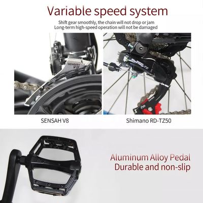48V 250W มอเตอร์ไฟฟ้า Mountain Bike ด้วยแบตเตอรี่ลิธีอุตสาหกรรม 10AH และแบตเตอรี่อินเทกรีต