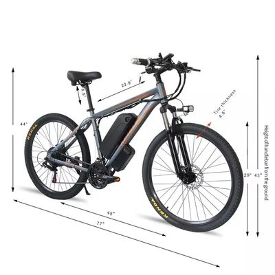 48V 18Ah แบตเตอรี่ลิธีโอจักรยานไฟฟ้า Mountain Bike 250W มอเตอร์ 26 นิ้ว E-Bike EU Warehouse