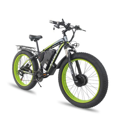 EU Warehouse Disc Brake 72V 2000W มอเตอร์หลังคู่ 23AH แบตเตอรี่ลิตยูม 26&quot;x4.0&quot; ไฟท์ไนด์จักรยานไฟฟ้า