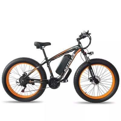 1000W มอเตอร์ 18AH แบตเตอรี่ 26&quot; ยางอ้วน ไฟฟ้าจักรยานยนต์ ระยะทางต่อพลังงาน 31 60 กม.