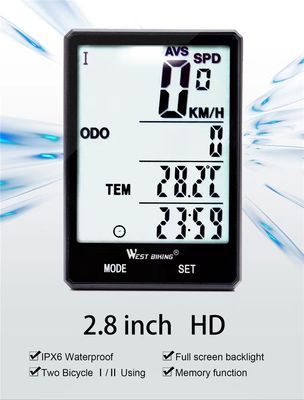 2.8 นิ้ว ABS Bike Computer สําหรับการออกกําลังกายเบา Sensor เครื่องวัดความเร็วไร้สาย โดย Inbike