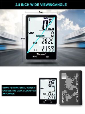 2.8 นิ้ว ABS Bike Computer สําหรับการออกกําลังกายเบา Sensor เครื่องวัดความเร็วไร้สาย โดย Inbike