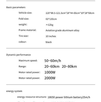 10/11 นิ้ว 48V 60V 1000W 2000W พลังงานสูง ความเร็วสูง รถสกูเตอร์ไฟฟ้าข้ามประเทศ