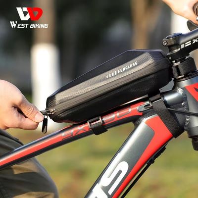 WEST BIKING กระเป๋าจักรยาน 1-1.5L กระเป๋าจักรยาน EVA กันน้ํา กระเป๋าแข็งและ 145g สําหรับกรอบจักรยานทางถนน