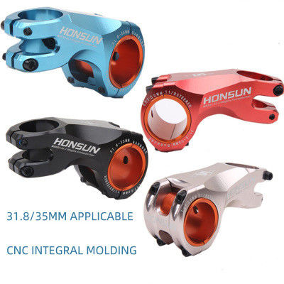 สีแดง 2021 MTB สีสันสแตมสลอย 31.8/35 * 70mm 17 องศาสําหรับ XC AM Road Bike Handlebar