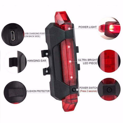 แสงหน้า แสงหลัง แสง USB LED ไฟจักรยานชาร์จใหม่ ไฟจักรยานสําหรับจักรยานภูเขา