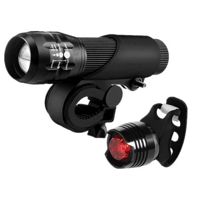 3 ใน 1 USB สามารถชาร์จได้ LED กันน้ํา Super Bright Zoom Headlight ไฟหลัง 50g น้ําหนัก