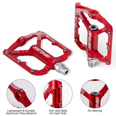 2021 ENLEE อัลลูมิเนียมเหล็กเหล็กแดง/ดํา พีดาล ultralight สําหรับ Mountain Bike Road Bike