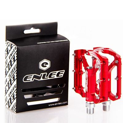 2021 ENLEE อัลลูมิเนียมเหล็กเหล็กแดง/ดํา พีดาล ultralight สําหรับ Mountain Bike Road Bike
