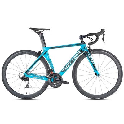 TWITTER R7000-22 Speed Road Bike พร้อมเบรคไฮดรอลิกดิสก์และกรอบใยคาร์บอน