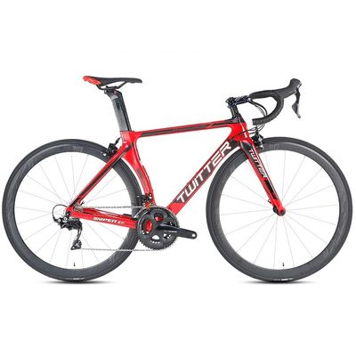 TWITTER R7000-22 Speed Road Bike พร้อมเบรคไฮดรอลิกดิสก์และกรอบใยคาร์บอน