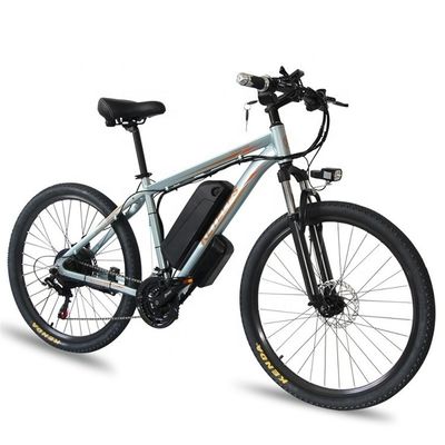 1000W 17.5AH ไฟฟ้า Mountain Bike 26 &quot; Mountain E-bike มอเตอร์ฮับหลัง สับสนธิอลูมิเนียม