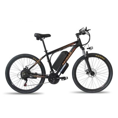 1000W 17.5AH ไฟฟ้า Mountain Bike 26 &quot; Mountain E-bike มอเตอร์ฮับหลัง สับสนธิอลูมิเนียม