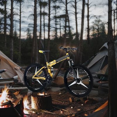 26 นิ้ว Opp กระเป๋า 10 ชิ้น ชายสแตนเลส Mountain Bike กับดิสก์เบรคและอะลูมิเนียมฟอร์ค