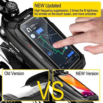 กระเป๋าสะพายน้ํา 6.6in โทรศัพท์ Case กระเป๋าจอสัมผัสสําหรับ MTB แพค 1L ความจุ อุปกรณ์เสริมจักรยาน