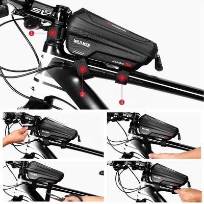 กระเป๋าสะพายน้ํา 6.6in โทรศัพท์ Case กระเป๋าจอสัมผัสสําหรับ MTB แพค 1L ความจุ อุปกรณ์เสริมจักรยาน