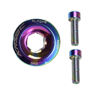 ประเภท CRANK 2021 สีอัลลูมิเนียม Bike Parts M18/M20 MTB Crankset Cover Screw