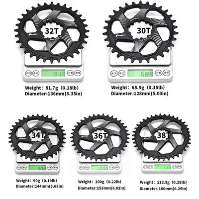 เครื่องขับจักรยาน MTB ด้วยวงแหวนโซ่ 30/32/34/36/38T และความยาวของเครน 170 มม.