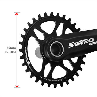 รถยนต์ภูเขา Crankset แบนด์บราคเกตด้วย 170 มิลลิเมตร Crank Arm และ 32/34/36/38T Chainwheel