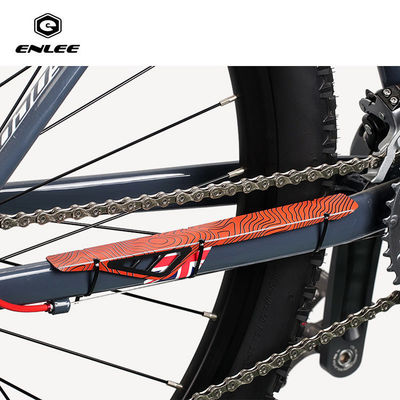 MTB จักรยาน Frame Chain Guard Protector สีดํา 26x6.3x0.07cm สําหรับจักรยานและจักรยาน